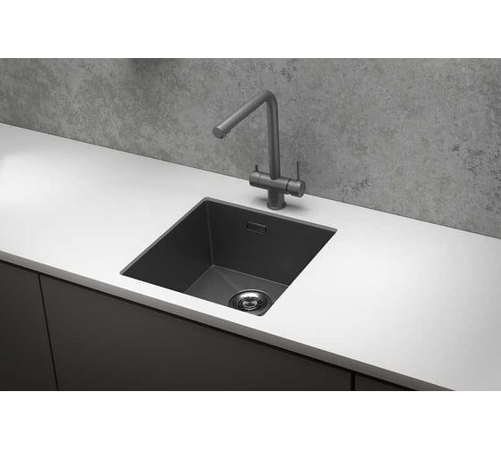 Мойка для кухни GRANULA 4445U, графит матовый