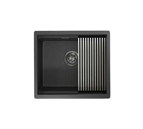 Мойка для кухни GRANULA KS-5045U, черный матовый