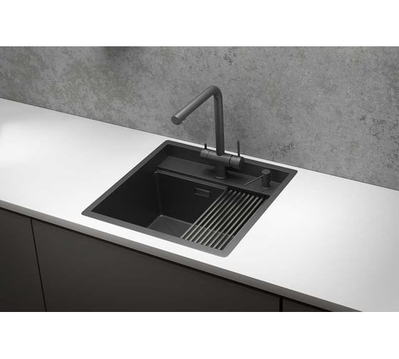 Мойка для кухни GRANULA KS-5051, черный матовый