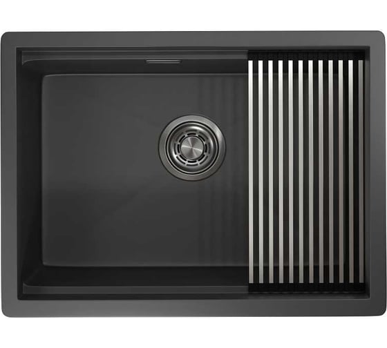 Мойка для кухни GRANULA KS-6045U, черный матовый 1