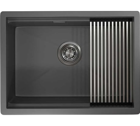 Мойка для кухни GRANULA KS-6045U, графит матовый