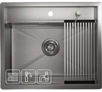 Мойка для кухни GRANULA KS-6051, сталь сатин