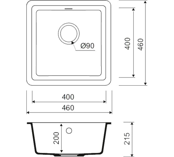 Кухонная мойка IDDIS Tanto Granucryl для подстольного монтажа белый TU2W461i87