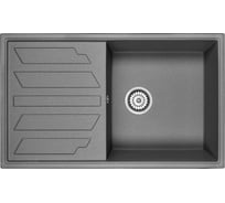 Кухонная кварцевая мойка GRANULA GR-8601 графит