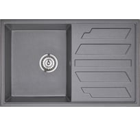 Мойка кухонная кварцевая GRANULA GR-8002 графит 8002_ГРАФИТ