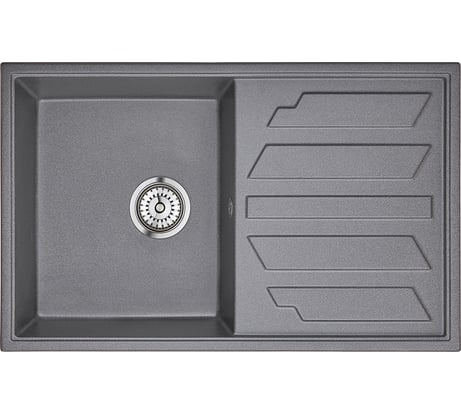Мойка кухонная кварцевая GRANULA GR-8002 графит 8002_ГРАФИТ
