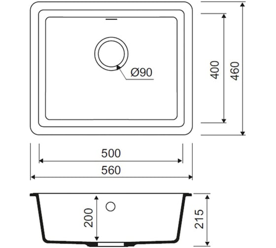 Кухонная мойка IDDIS Tanto Granucryl для подстольного монтажа белый TU3W561i87