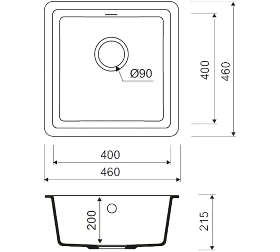 Кухонная мойка IDDIS Tanto Granucryl для подстольного монтажа песок TU2P461i87