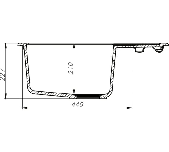 Кухонная мойка IDDIS Vane G Granucryl 620x500 мм черный V06B621i87