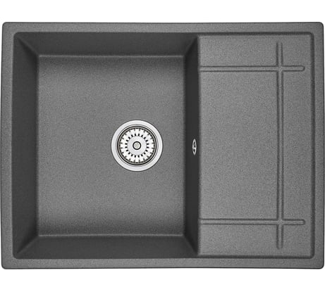 Кухонная кварцевая мойка GRANULA GR-6501 графит