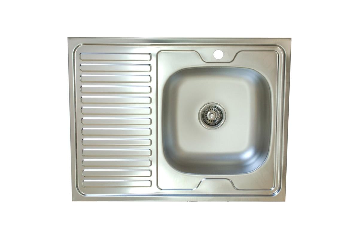 Нержавеющая мойка Владикс V-401 накладная 800х600 мм, 0,4 мм, правая ...