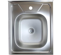 Нержавеющая мойка Владикс V-404 накладная 500х600 мм, 0,4 мм 023-3332