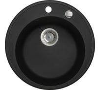 Мойка IDDIS Kitchen G granucryl, черная, диаметр 510 K01B511i87