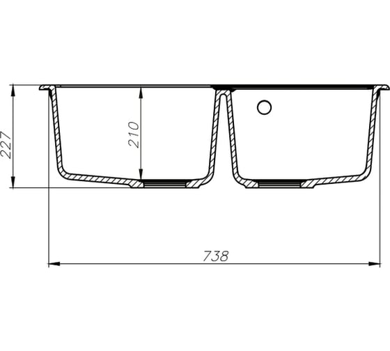 Мойка IDDIS Vane G granucryl, черная, 2 чаши, 780х500 V21B782i87