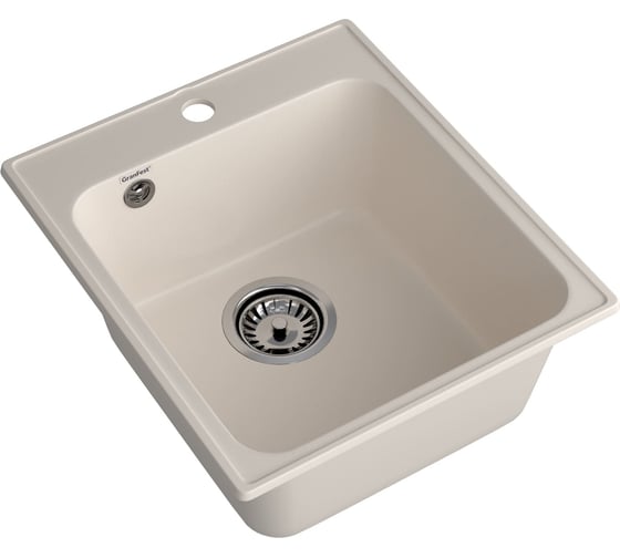Композитная мойка GRANFEST QUARZ GF-Z 17 1-чаша 420х480 белый 444874