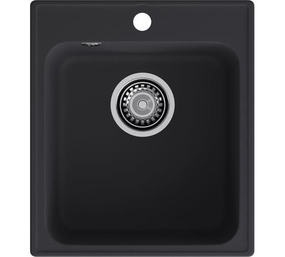 Композитная мойка GRANFEST QUARZ GF-Z 17 1-чаша, 420х480 черный 444879