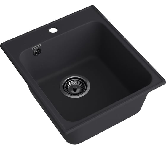 Композитная мойка GRANFEST QUARZ GF-Z 17 1-чаша, 420х480 черный 444879