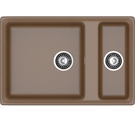 Мраморная мойка GRANFEST LEVEL GF-LV-760K 1.5-чаши 760х500 терракот LV-760 K тер