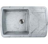 Мойка для кухни из искусственного камня WISENT мрамор серо-черный беларусь 500x780x220 WB29-16/WGER013