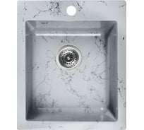 Мойка для кухни из искусственного камня WISENT мрамор серо-черный (беларусь) 480x410x220 WA10-16/WGER013