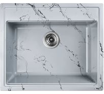 Мойка для кухни из искусственного камня WISENT мрамор серо-черный (беларусь) 515x595x200 WA12-16/WGER013