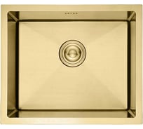 Кухонная мойка Gerhans Премиум 500х430 мм, толщина 3 мм, глубина 220 мм, нержавеющая сталь, золотой сатин K35043G 11057