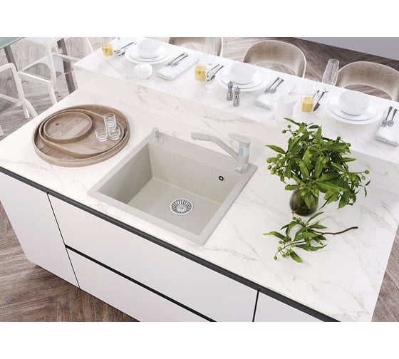 Кухонная мойка Polygran argo-560 №327 кремовый 854703
