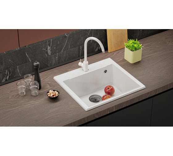 Кухонная мойка Polygran argo-560 №327 кремовый 854703