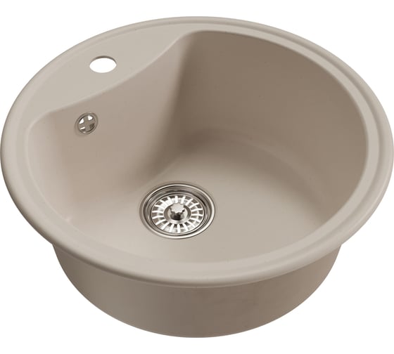 Мойка MIXLINE ML-GM09 круглая, белая 331, 510 мм, глубина чаши 190 NEW 551801
