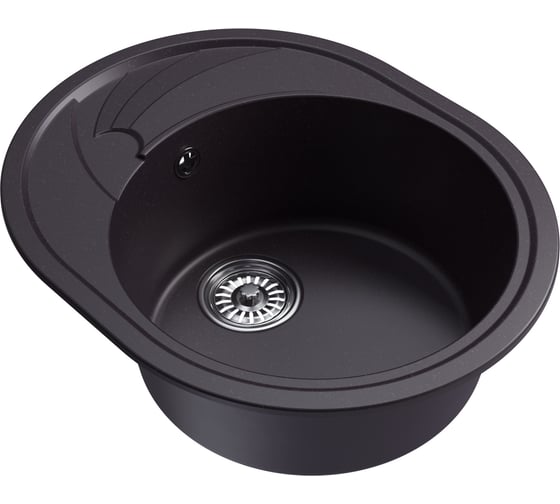 Мойка MIXLINE ML-GM17 овальная с крылом, шоколад 345, 580х470х180 мм NEW 551947