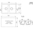 Мойка MIXLINE ML-GM23 двухчашевая, бежевая 328, 770х500х190 мм NEW 552040 3