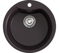 Мойка MIXLINE ML-GM12 круглая, шоколад 345, 480 мм, глубина чаши 210 NEW 551842