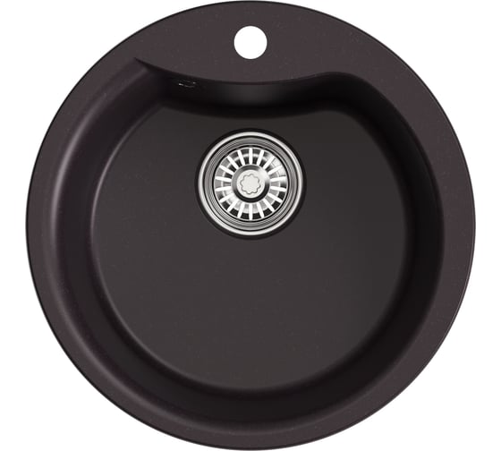 Мойка MIXLINE ML-GM12 круглая, шоколад 345, 480 мм, глубина чаши 210 NEW 551842 1