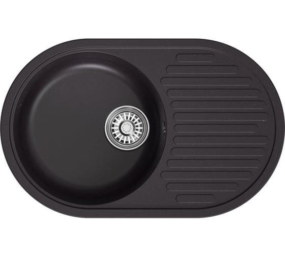Мойка MIXLINE ML-GM16 овальная с крылом, шоколад 345, 730х465х180 мм NEW 551935