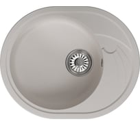 Мойка MIXLINE ML-GM17 овальная с крылом, белая 331, 580х470х180 мм NEW 551942
