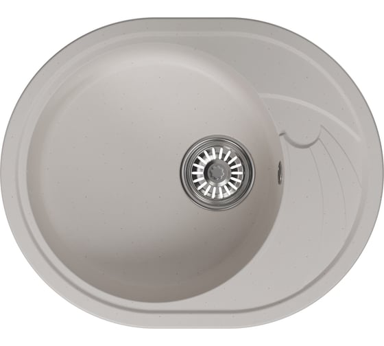 Мойка MIXLINE ML-GM17 овальная с крылом, белая 331, 580х470х180 мм NEW 551942