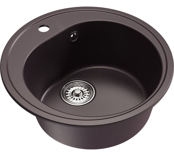 Мойка MIXLINE ML-GM11 круглая, шоколад 345, 500 мм, глубина чаши 180 NEW 551830