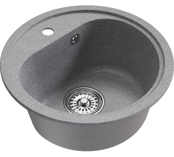 Мойка MIXLINE ML-GM10 круглая, графит 342, 440 мм, глубина чаши 180 NEW 551815