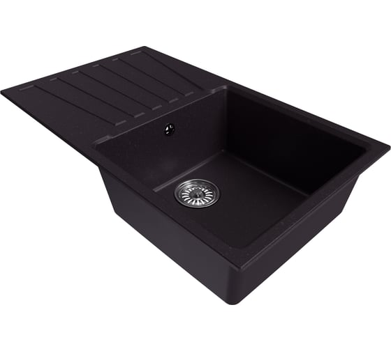 Мойка MIXLINE ML-GM20 с крылом, шоколад 345, 830х480х190мм NEW 552009
