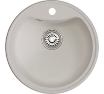 Мойка MIXLINE ML-GM09 круглая, ультра-белая 341, 510 мм глубина чаши 190 NEW 551802