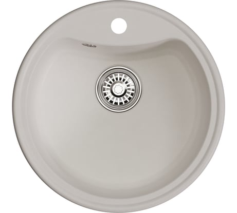 Мойка MIXLINE ML-GM09 круглая, ультра-белая 341, 510 мм глубина чаши 190 NEW 551802