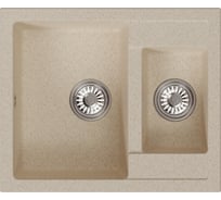 Мойка MIXLINE ML-GM21 двухчашевая, бежевая 328, 600х500х190 мм 552015