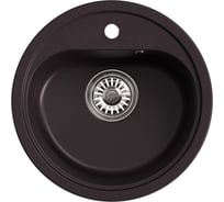 Мойка MIXLINE ML-GM10 круглая, шоколад 345, 440 мм глубина чаши 180 NEW 551818