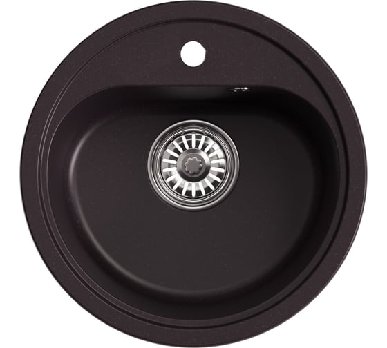 Мойка MIXLINE ML-GM10 круглая, шоколад 345, 440 мм глубина чаши 180 NEW 551818