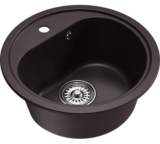 Мойка MIXLINE ML-GM10 круглая, шоколад 345, 440 мм глубина чаши 180 NEW 551818