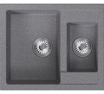 Мойка MIXLINE ML-GM21 двухчашевая, темно-серая 309, 600х500х190мм 552013