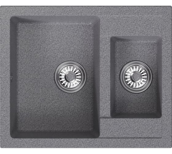 Мойка MIXLINE ML-GM21 двухчашевая, темно-серая 309, 600х500х190мм 552013