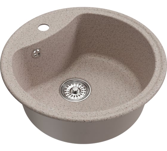 Мойка MIXLINE ML-GM09 круглая, песочная 302, 510 мм глубина чаши 190 NEW 551793