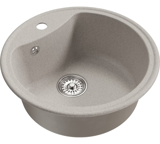 Мойка MIXLINE ML-GM09 круглая, серая 310, 510 мм, глубина чаши 190 NEW 551799
