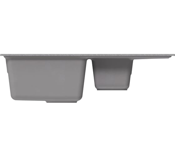 Мойка MIXLINE ML-GM22 двухчашевая с крылом, графит 342, 770х500х195мм 552031